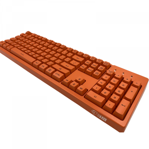 Tastatura pentru Gaming, Douyu DKS100 Orange, Silentioasa, Iluminare Alb, Compatibila Windows, MAC, Linux si Vista, cu fir USB [3]