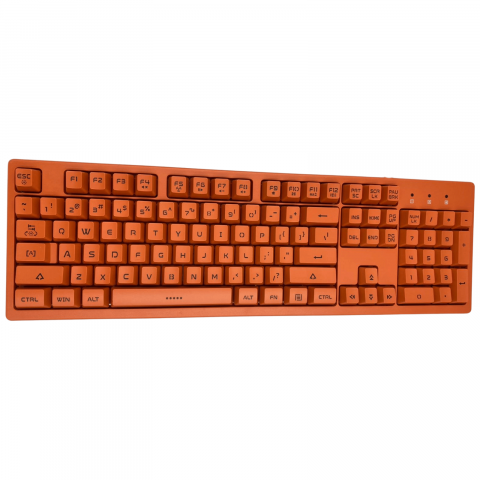 Tastatura pentru Gaming, Douyu DKS100 Orange, Silentioasa, Iluminare Alb, Compatibila Windows, MAC, Linux si Vista, cu fir USB [1]