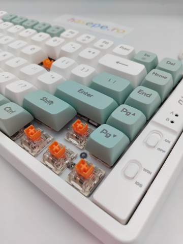 Tastatura Mecanica pentru Gaming, Langtu GK85 Green Edition, Iluminare RGB, Conexiune USB [8]