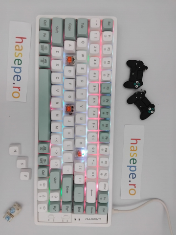 Tastatura Mecanica pentru Gaming, Langtu GK85 Green Edition, Iluminare RGB, Conexiune USB [2]