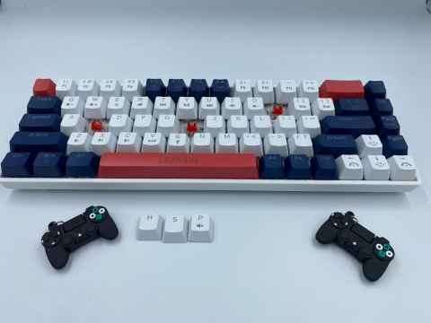 Tastatura Mecanica pentru Gaming, Leaven H68, Iluminare Rainbow LED, Compatibila Windows, Android si iOS, 3 moduri de conectare Wireless 2,4g, Bluetooth 5,1 si USB [9]