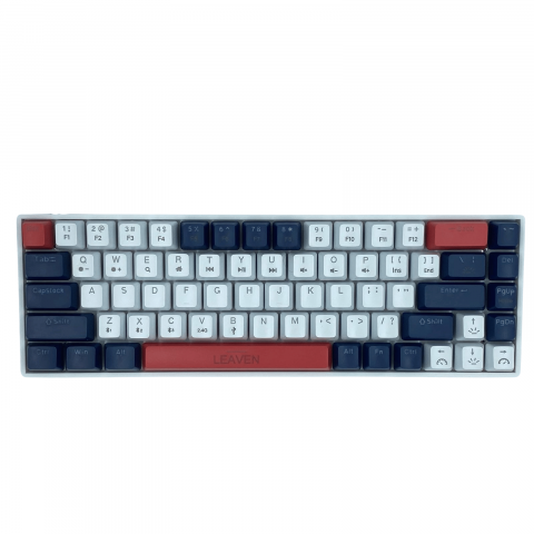 Tastatura Mecanica pentru Gaming, Leaven H68, Iluminare Rainbow LED, Compatibila Windows, Android si iOS, 3 moduri de conectare Wireless 2,4g, Bluetooth 5,1 si USB [1]