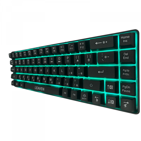 Tastatura pentru Gaming, Leaven K680 68 Night Black Wired Edition, Iluminare RGB, Compatibila Windows, Android si iOS, USB Type C [6]