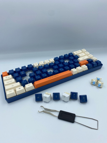 Tastatura pentru Gaming, Leaven K680 Blue Edition, Iluminare RGB, Compatibila Windows, Android si iOS, USB Type C [2]