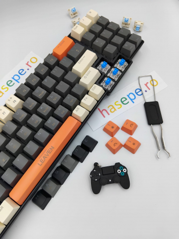 Tastatura Mecanica pentru Gaming, Leaven K780 78 E-Sports, Iluminare RGB, Compatibila Windows si MAC, USB Type C [7]