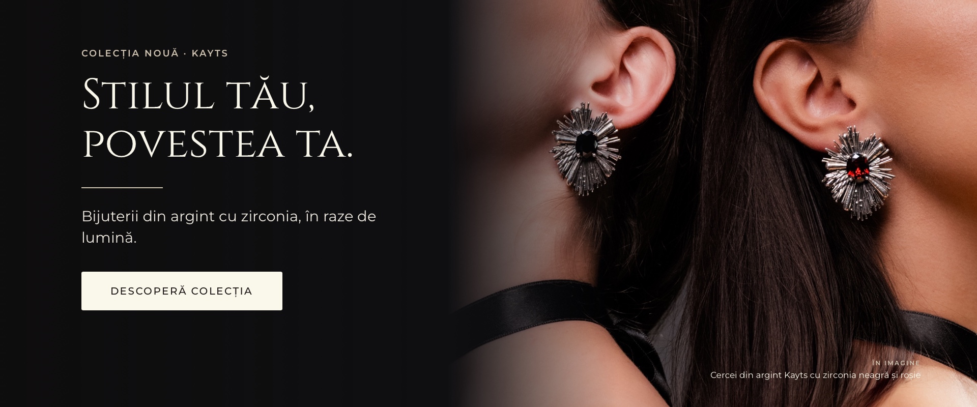 Colecția Kayts – cercei din argint cu zirconia
