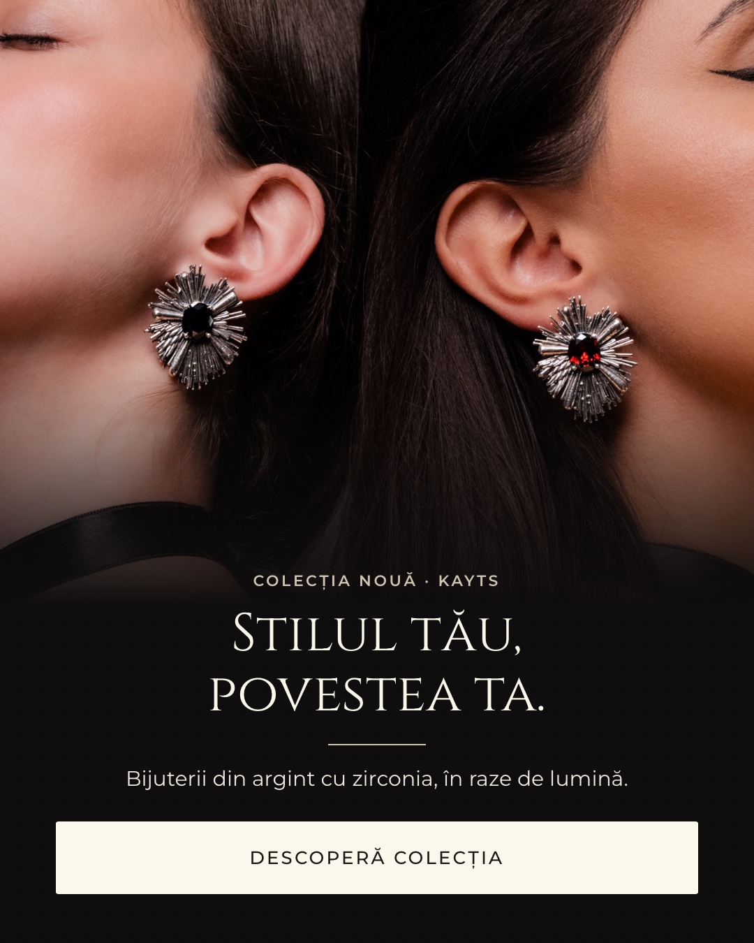 Colecția Kayts – cercei din argint cu zirconia