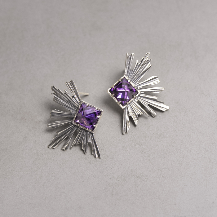 Cercei Paylk din argint 925 cu pietre Cubic Zirconia [3]