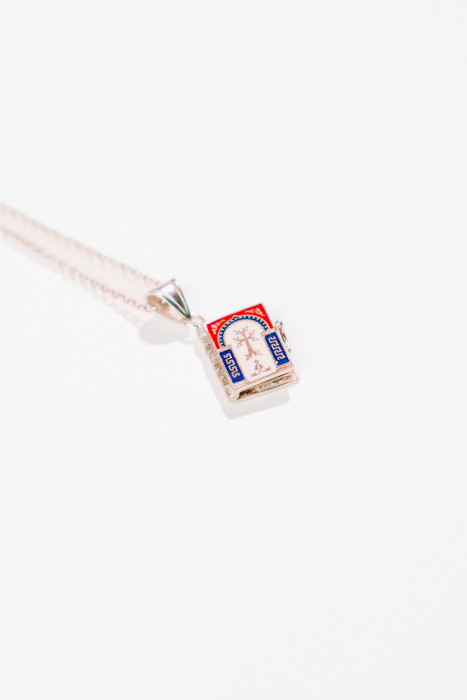 Pandantiv-cărticică din argint cu lanț Tatăl Nostru [7]