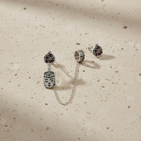 CERCEI CU LANȚ - Cercei din argint Cuff Hayuhi