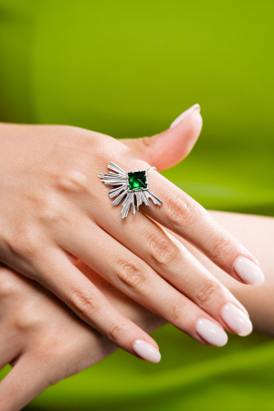 Paylk - Inel din argint 925 Paylk cu Cubic Zirconia cu tăietură pătrată