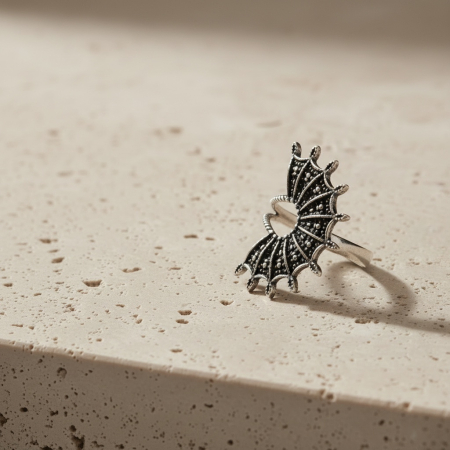 Inel reglabil din argint Amar [0]