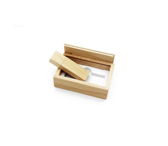 Cutie si Stick Usb 3.0 Lemn Model Dreptunghiular [3]