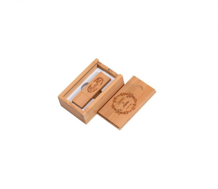 Cutie si Stick Usb 3.0 Lemn Model Dreptunghiular [4]