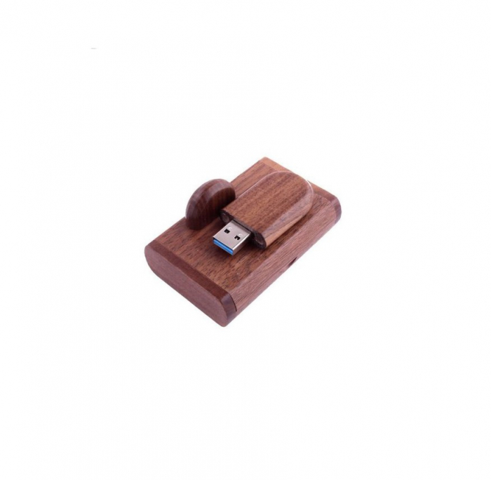 Cutie si Stick Usb 3.0 Lemn Model Oval [8]