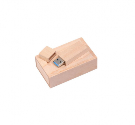 Cutie si Stick Usb 3.0 Lemn Model Dreptunghiular [1]