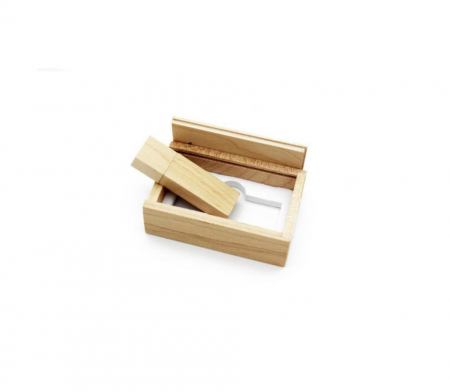 Cutie si Stick Usb 3.0 Lemn Model Dreptunghiular [2]