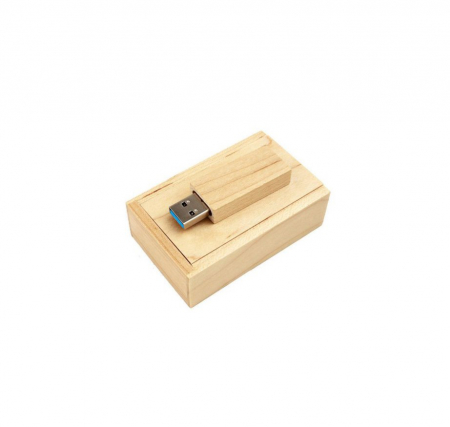 Cutie si Stick Usb 3.0 Lemn Model Dreptunghiular [4]