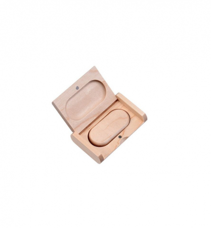Cutie si Stick Usb 3.0 Lemn Model Oval [4]