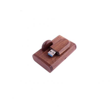 Cutie si Stick Usb 3.0 Lemn Model Oval [7]