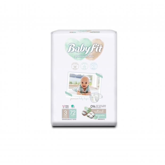 Scutece Bebelusi Baby Fit, nr. 3 Midi, 4-9kg, 72 buc [1]