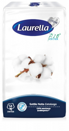 Toate Produsele - Absorbante_de_noapte_fara_aripioare_Extra_Long,_5_picaturi,_14buc_-_Laurella_BIO_Cotton