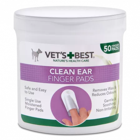 Vet's Best (8 produse) - degetar-curatare-urechi-pentru-caini-finger-pads-