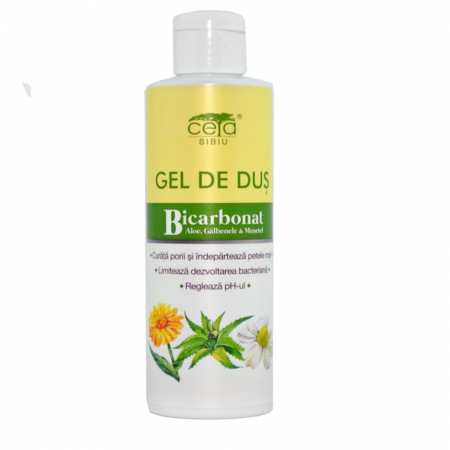 Toate Produsele - Gel de dus cu Bicarbonat, Aloe, Galbenele si Musetel, 200 ml