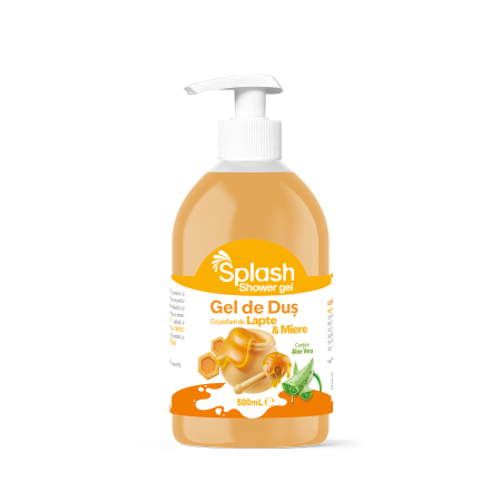 Splash (10 produse) - gel-de-dus-parfum-lapte&miere-500ml-splash