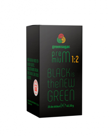 Toate Produsele - Green Sugar Premium 1:2, 25 stickuri x 2,5 gr.