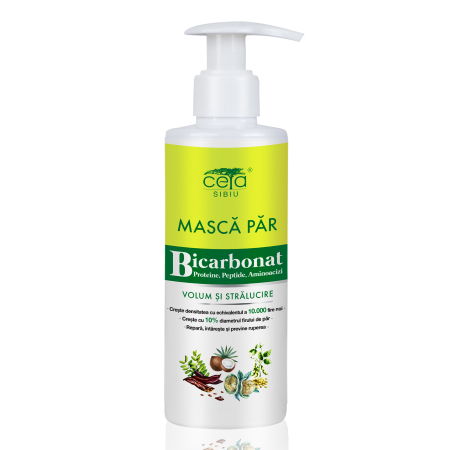 Ingrijire par - Masca de par Volum si Stralucire cu Bicarbonat, cu Pompita, 200 ml