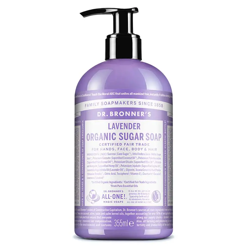 Organic Corner - Organic Sugar Soap, Lavanda, 355 ml