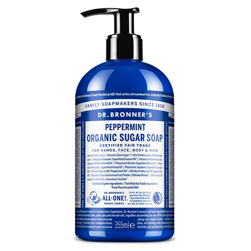 Toate Produsele - Organic Sugar Soap, Menta, 355 ml