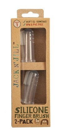 Toate Produsele - Periuta_de_dinti_din_silicon_Degetar_pentru_6-18_luni,_2_buc_-_Jack_n_Jill
