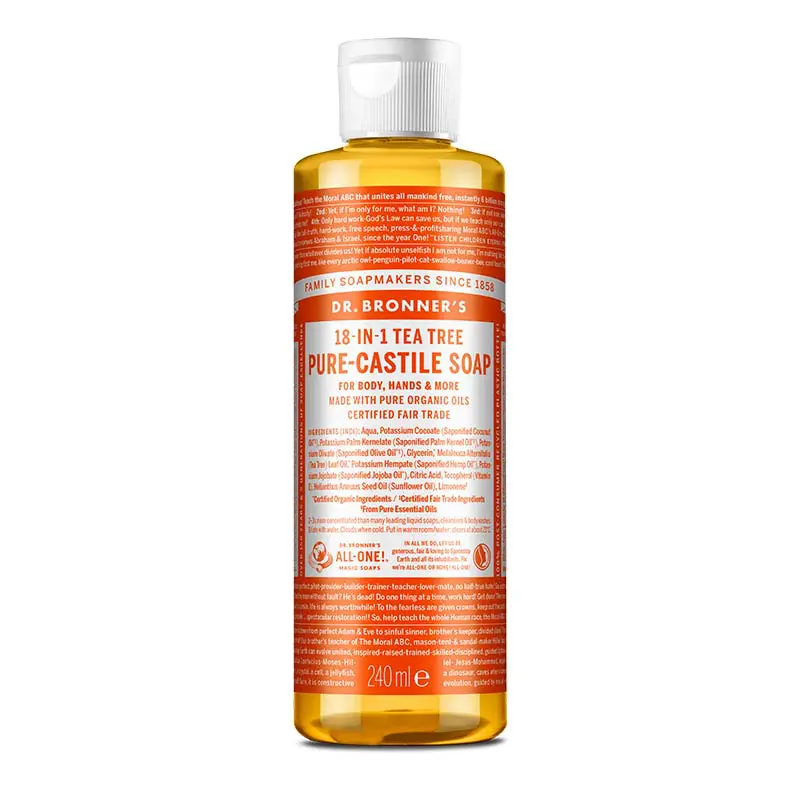 Organic Corner - Sapun organic de Castilia 18-in-1, Arbore de Ceai, 240 ml