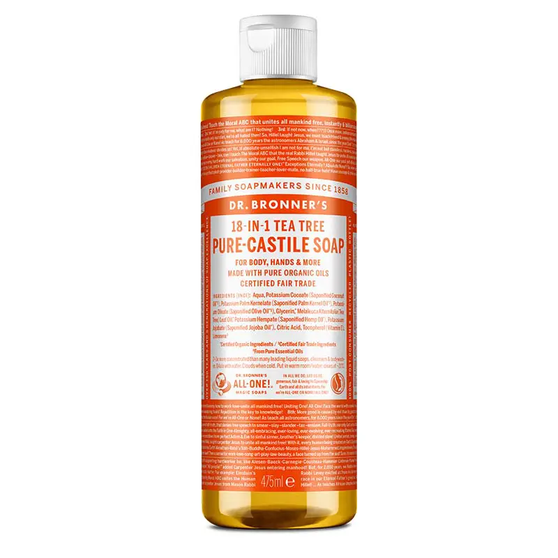 Organic Corner - Sapun organic de Castilia 18-in-1, Arbore de Ceai, 475 ml
