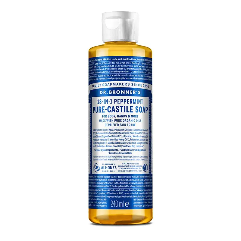 Organic Corner - Sapun Organic de Castilia 18-in-1, Menta, 240 ml