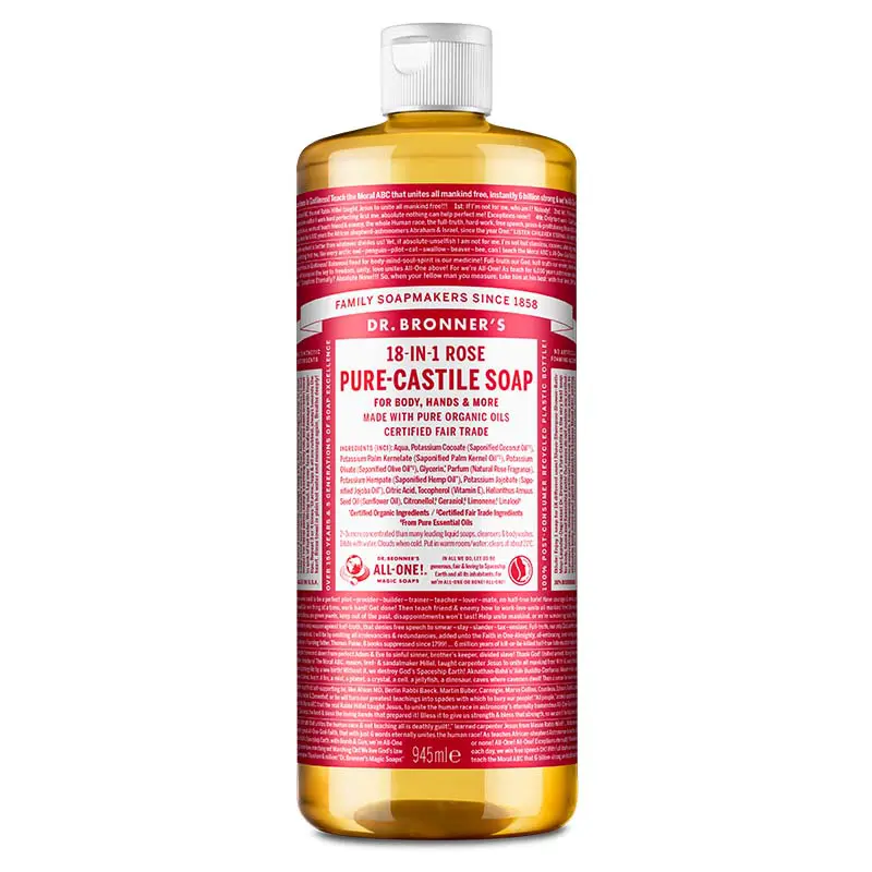 Gel de dus - Dr-Bronner-Sapun-Lichid-Organic-Trandafiri-945ml