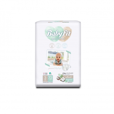 Toate Produsele - Scutece Bebelusi Baby Fit, nr. 3 Midi, 4-9kg, 72 buc