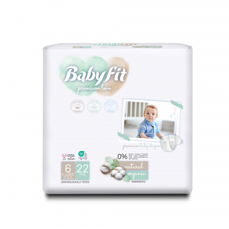 Toate Produsele - Babyfit Premium Cırtlı Bez 6-XLarge 22 Adet 3D EN