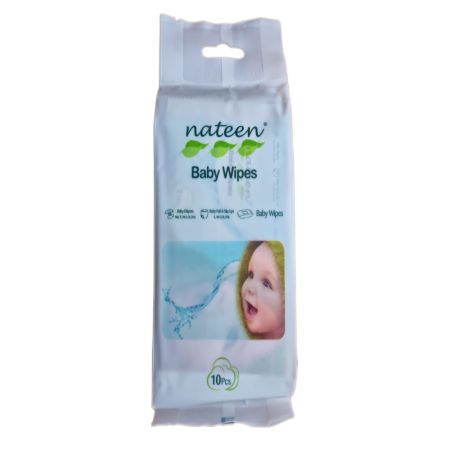 Servetele Umede/Hartie Igienica Umeda - nateen-servetele-umede-premium-wet-wipes-99-apa-biodegradabile-ambalate-individual-10-buc