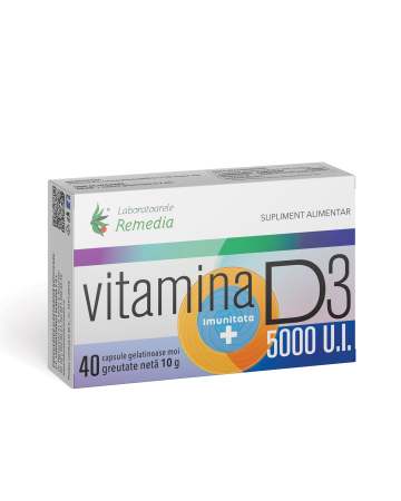 Sanatate zilnica - VITAMINA-D3-5000-UI 40 cps