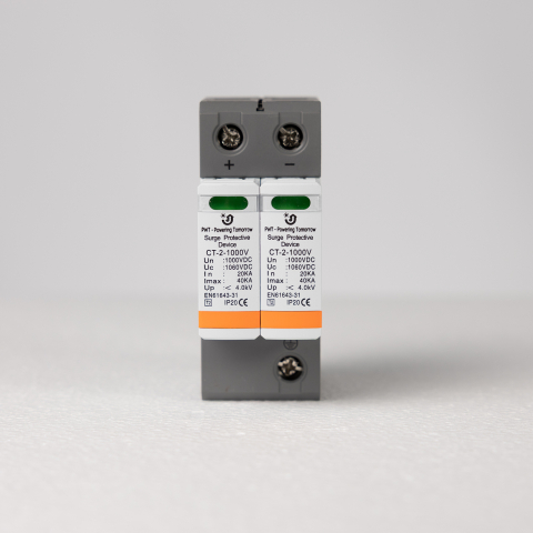Materiale & Accesorii Instalatii Fotovoltaice - Descărcător de Tensiune Fotovoltaic DC 1000V, SPD 2P (Tip II), Protecție Panouri Solare