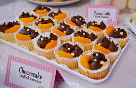 Prajituri Candy Bar - Mini Cheesecake Vanilie&Cioco