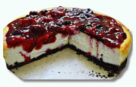 Cheesecake - Sectiune tort berry cheesecake