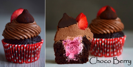 Prajituri Candy Bar - Mini CupCake Choco Berries Candy Bar - Hedonic Sweets