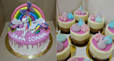 Torturi botez - Tort Botez Rainbow Unicorn