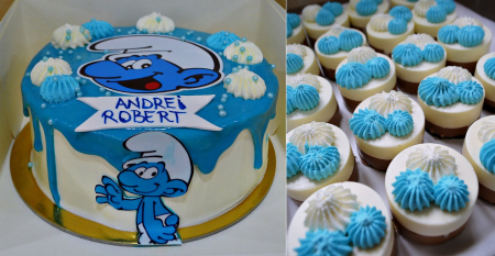 Torturi evenimente - Tort Botez Strumfi