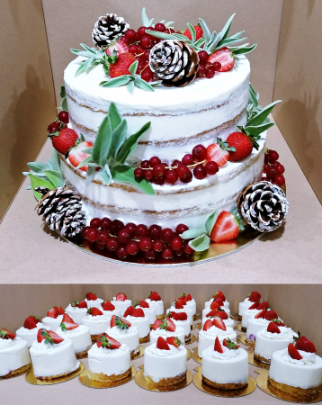 Torturi evenimente - Tort Rustic Berry Delight