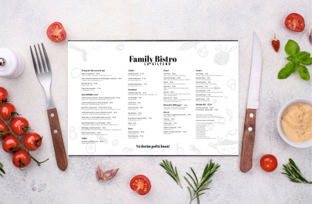 Restaurante - Fast Food - Naproane A3  (alb/negru)